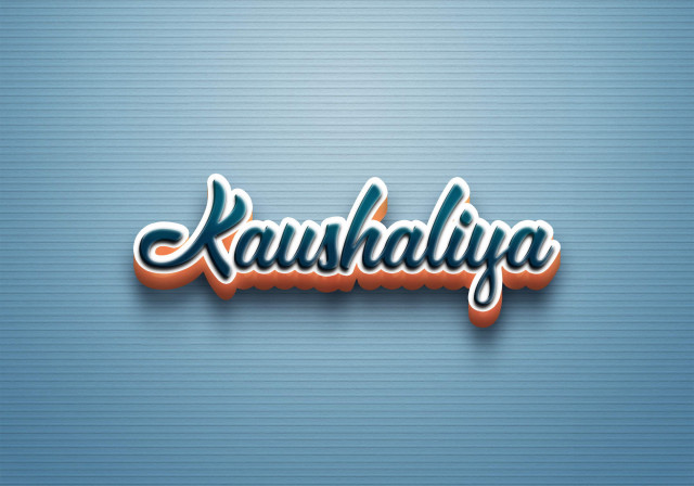Free photo of Cursive Name DP: Kaushaliya