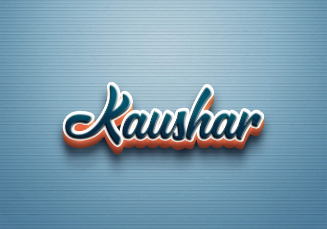 Free photo of Cursive Name DP: Kaushar