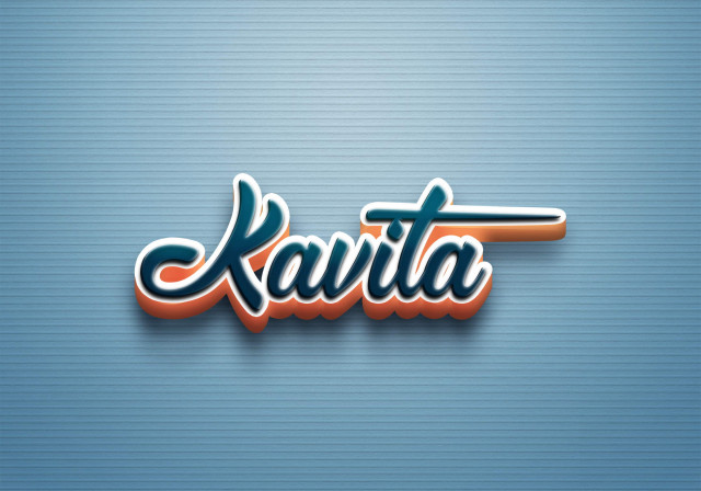 Free photo of Cursive Name DP: Kavita