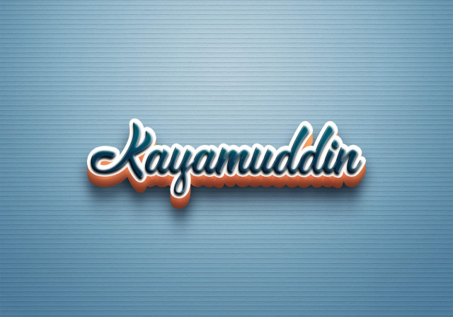 Free photo of Cursive Name DP: Kayamuddin