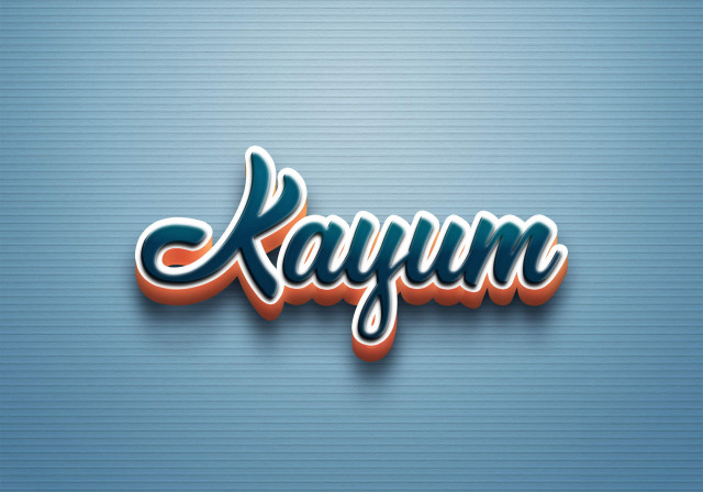 Free photo of Cursive Name DP: Kayum