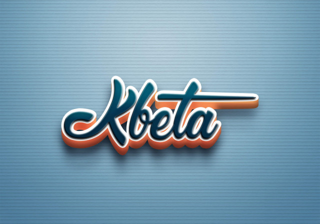 Free photo of Cursive Name DP: Kbeta