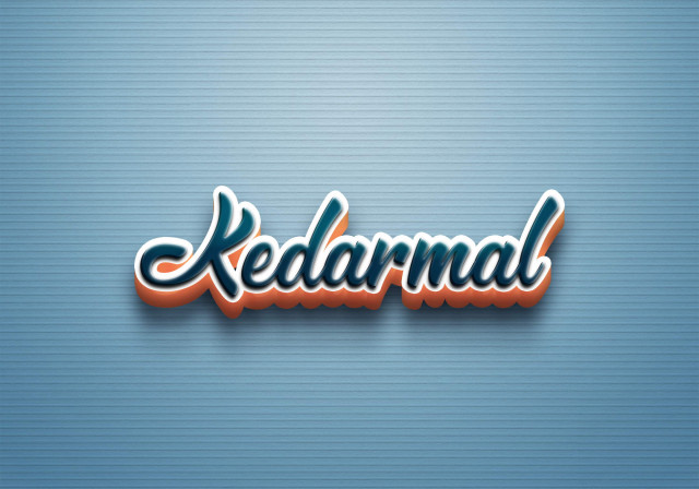 Free photo of Cursive Name DP: Kedarmal