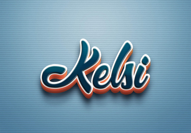 Free photo of Cursive Name DP: Kelsi