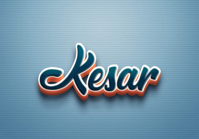 Free photo of Cursive Name DP: Kesar