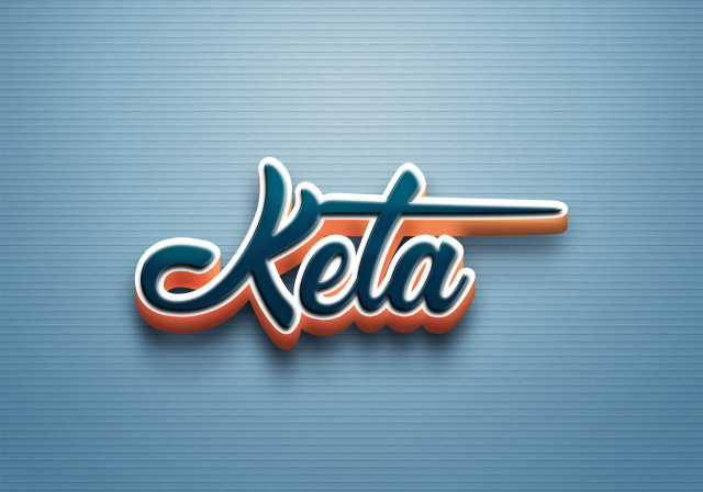 Free photo of Cursive Name DP: Keta