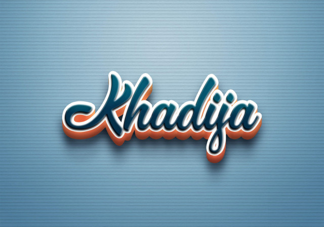 Free photo of Cursive Name DP: Khadija