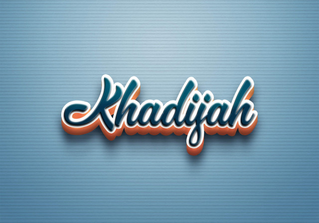 Free photo of Cursive Name DP: Khadijah