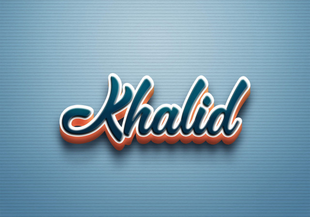 Free photo of Cursive Name DP: Khalid