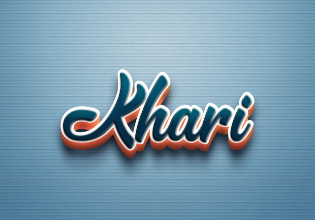 Free photo of Cursive Name DP: Khari