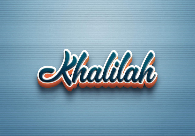 Free photo of Cursive Name DP: Khalilah