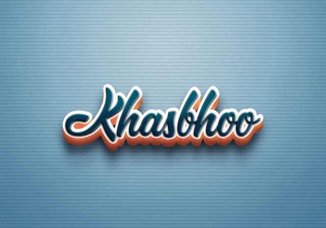 Free photo of Cursive Name DP: Khasbhoo