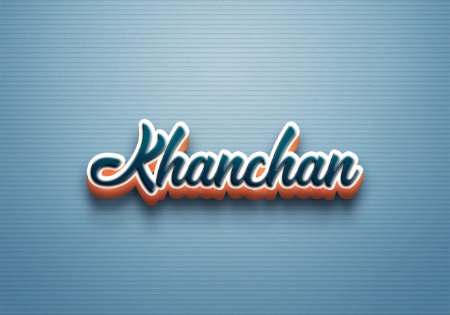 Free photo of Cursive Name DP: Khanchan