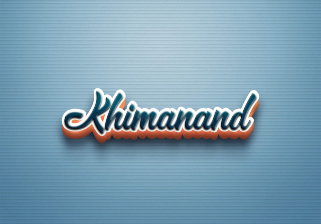 Free photo of Cursive Name DP: Khimanand