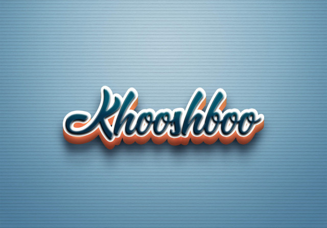 Free photo of Cursive Name DP: Khooshboo