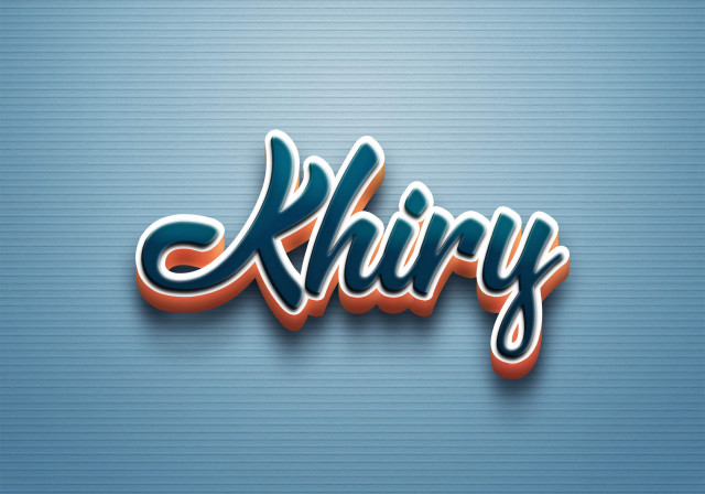 Free photo of Cursive Name DP: Khiry