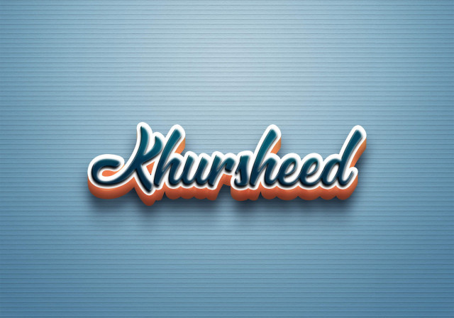 Free photo of Cursive Name DP: Khursheed