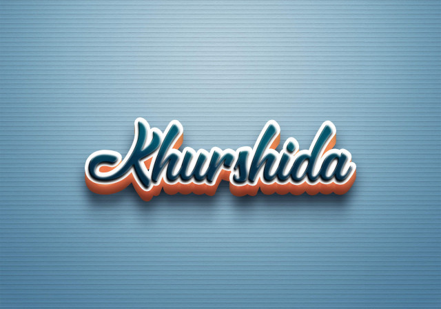 Free photo of Cursive Name DP: Khurshida