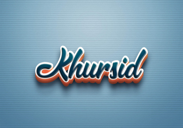 Free photo of Cursive Name DP: Khursid