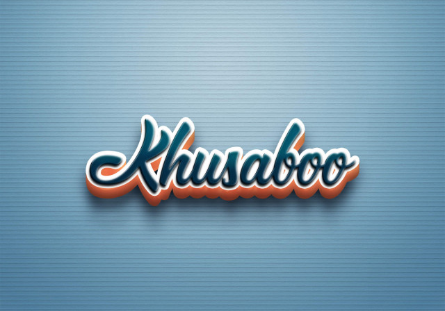 Free photo of Cursive Name DP: Khusaboo