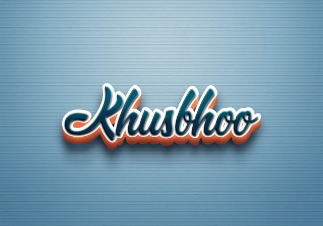 Free photo of Cursive Name DP: Khusbhoo