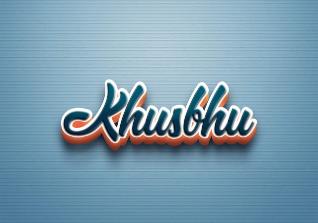 Free photo of Cursive Name DP: Khusbhu