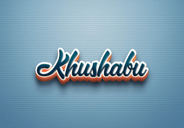 Free photo of Cursive Name DP: Khushabu