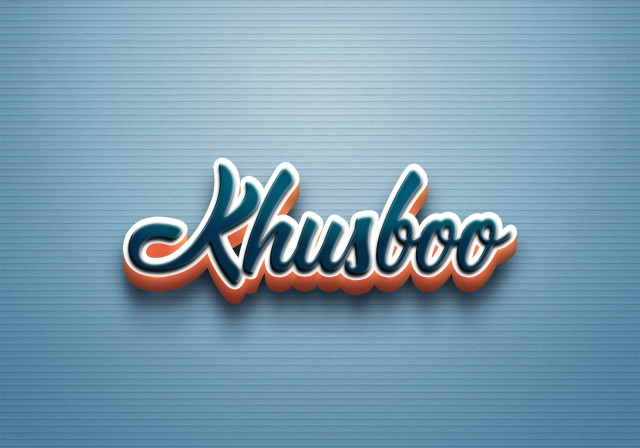 Free photo of Cursive Name DP: Khusboo