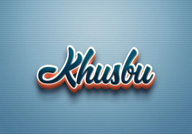 Free photo of Cursive Name DP: Khusbu