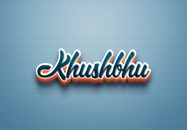Free photo of Cursive Name DP: Khushbhu