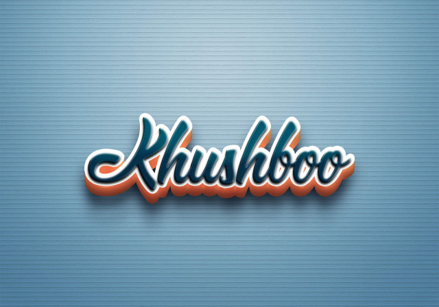 Free photo of Cursive Name DP: Khushboo