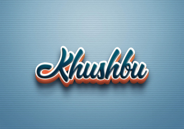 Free photo of Cursive Name DP: Khushbu