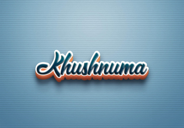 Free photo of Cursive Name DP: Khushnuma