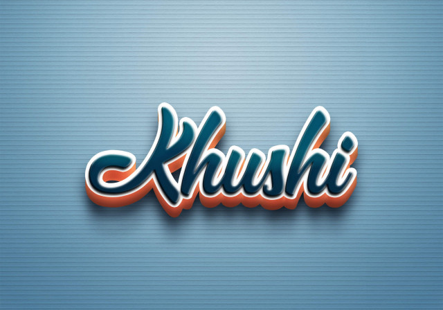 Free photo of Cursive Name DP: Khushi