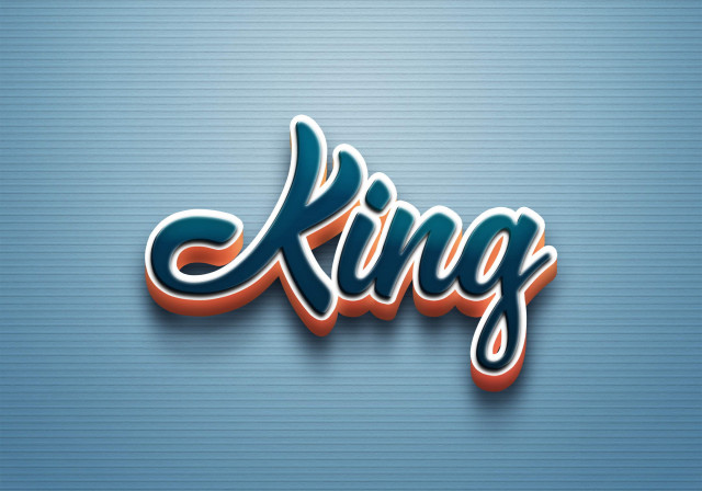 Free photo of Cursive Name DP: King