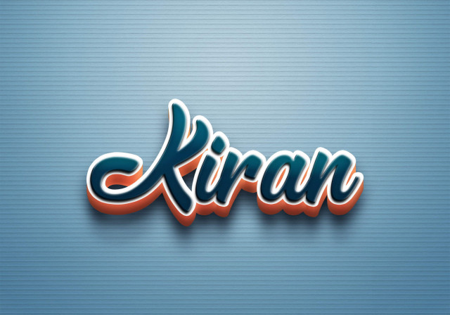 Free photo of Cursive Name DP: Kiran