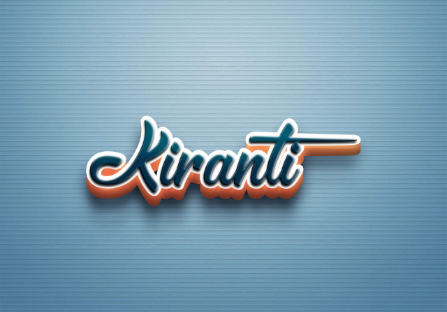 Free photo of Cursive Name DP: Kiranti