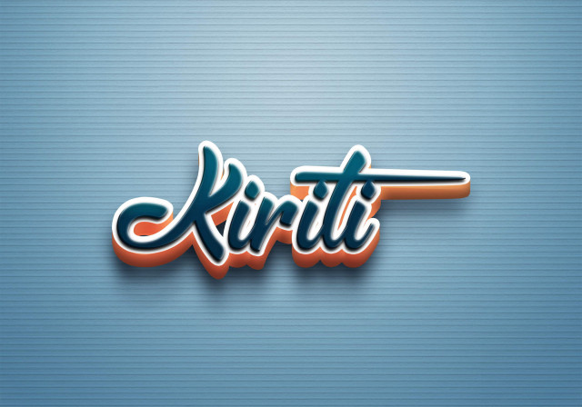 Free photo of Cursive Name DP: Kiriti