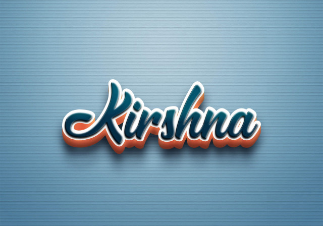 Free photo of Cursive Name DP: Kirshna