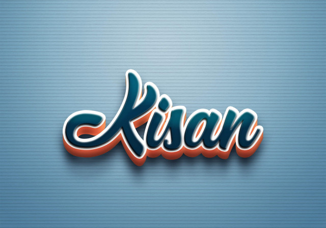 Free photo of Cursive Name DP: Kisan