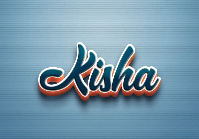 Free photo of Cursive Name DP: Kisha