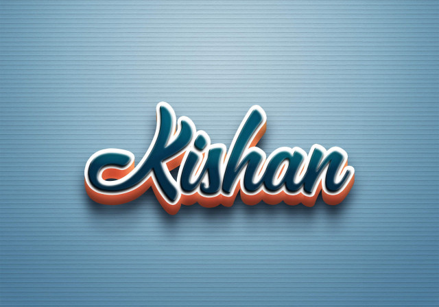 Free photo of Cursive Name DP: Kishan