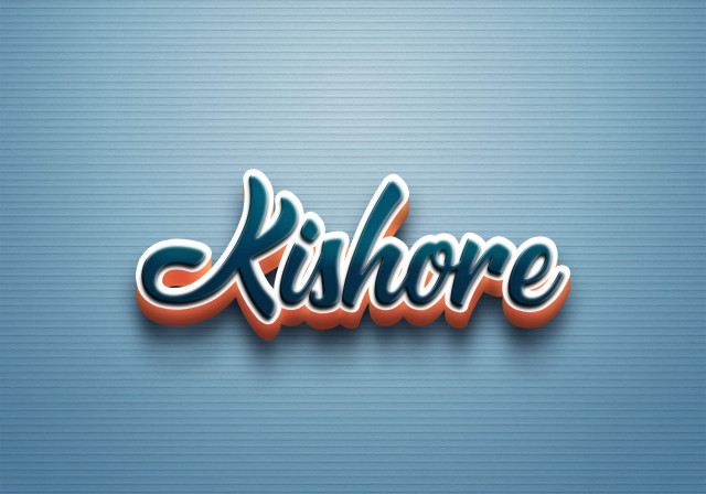 Free photo of Cursive Name DP: Kishore