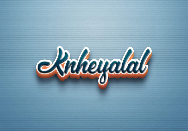 Free photo of Cursive Name DP: Knheyalal