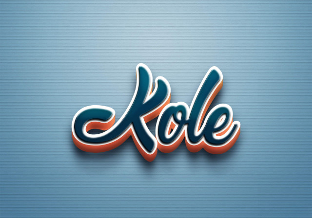 Free photo of Cursive Name DP: Kole