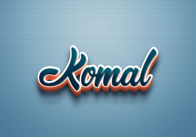 Free photo of Cursive Name DP: Komal
