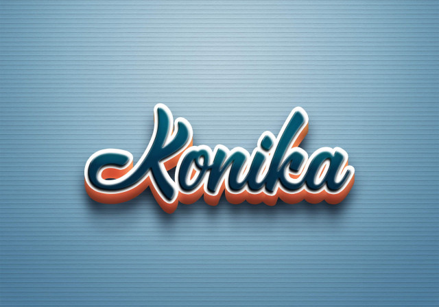 Free photo of Cursive Name DP: Konika