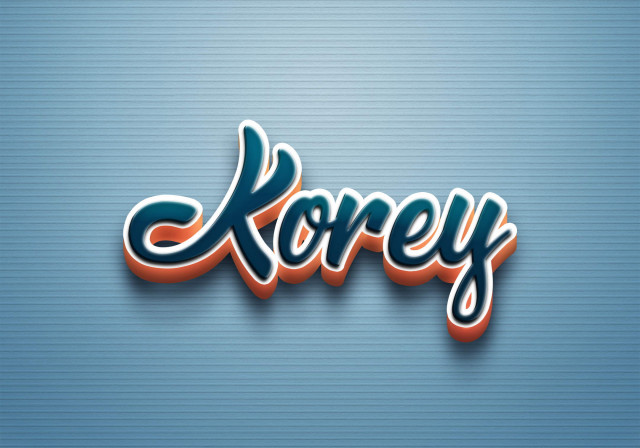 Free photo of Cursive Name DP: Korey