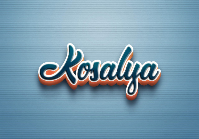 Free photo of Cursive Name DP: Kosalya