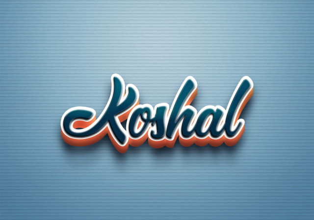 Free photo of Cursive Name DP: Koshal